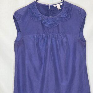 Blue Banana Republic silk-blend, capped sleeve blouse, size medium (M)